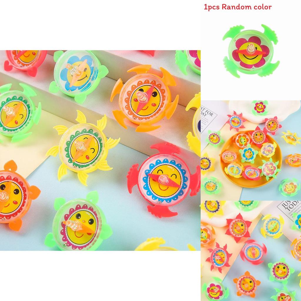 Flower Pattern Compass Mini Plastic Gyro Children Toy For Kids And Students