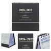 Standing Flip Design 2026-2027 Desk Calendar Twin Wire Binding Tabletop Calendar  School Desk
