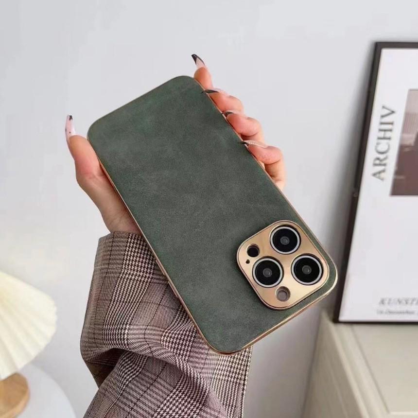 Electroplated Suede Protective Case for iPhone 14/13 Pro Max