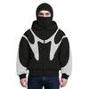 Men's Oversized Zip Up Hoodie Color Block Long Sleeve Hooded Sweatshirts Retro Jacket  Hoodie
