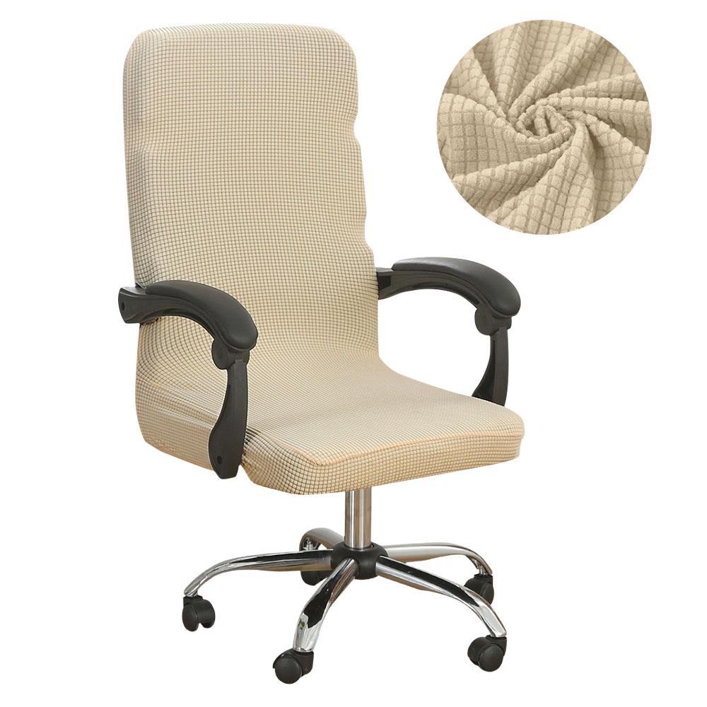 Office Computer Chair Cover Dust-proof, Geometry Stretch Printed, Elastic Game Chair Slipcover, Rotatable Armchair Protector,M/L