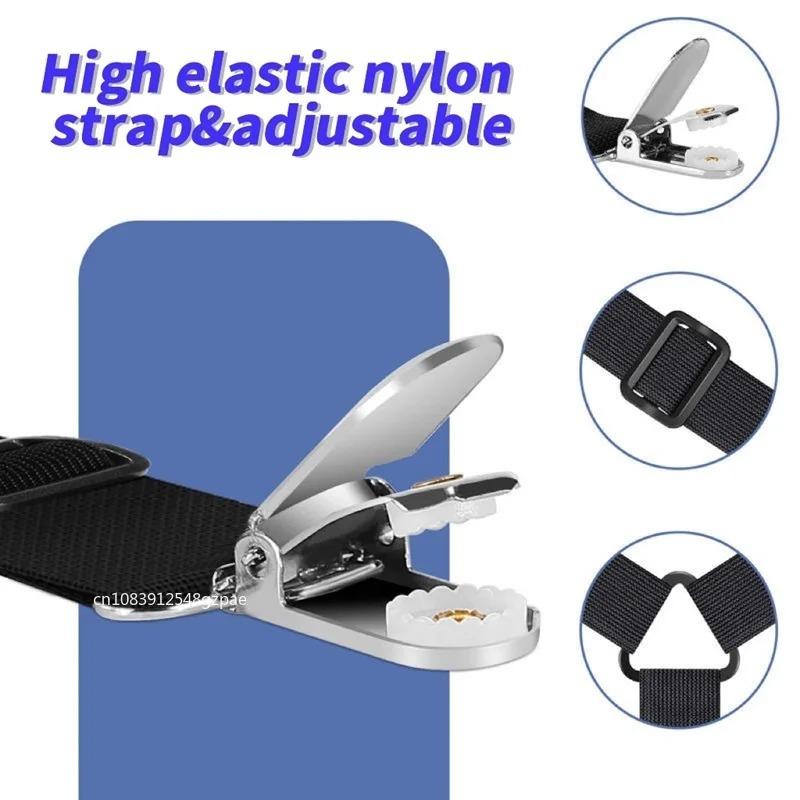 4PCS/Set Elastic Bed Sheet Grippers Adjustable Belt Fastener Clips Mattress Cover Blankets Holder Sofa Fixation Organize Gadgets