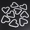 5pcs/lot Spray Painted Heart-shaped Spring Clasps Carabiner Keychain Clips Hook Dog Chain Diy Jewelry Buckle Connector Supplies