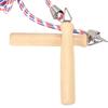 Baumwoll-Springseil mit Holzgriff Mehrspieler-Springseile für Schultraining Rot und