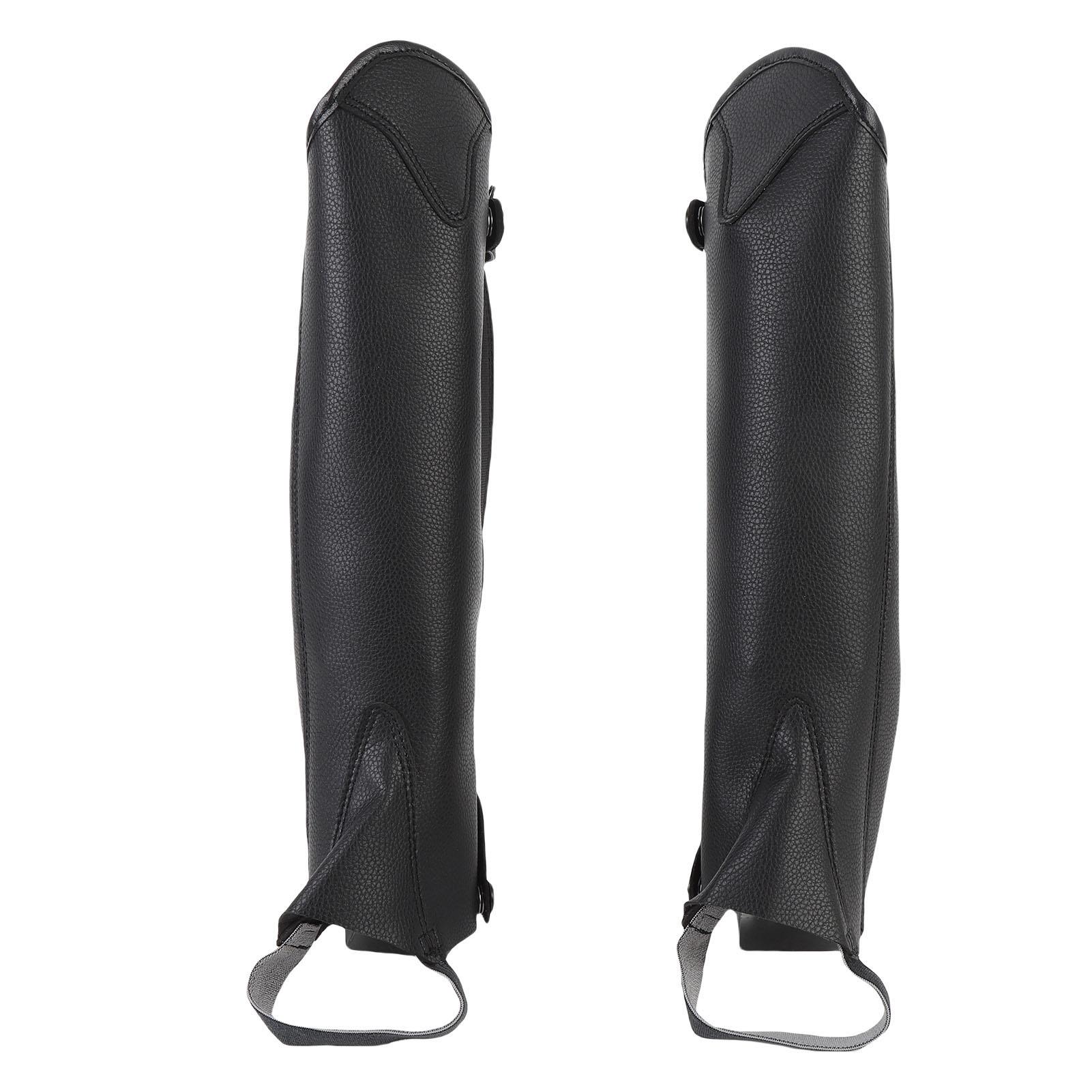 2 pièces Demi-bottes d'équitation pour enfants Protection de jambe protectrice en microfibre Demi-bottes pour l'équitation CL