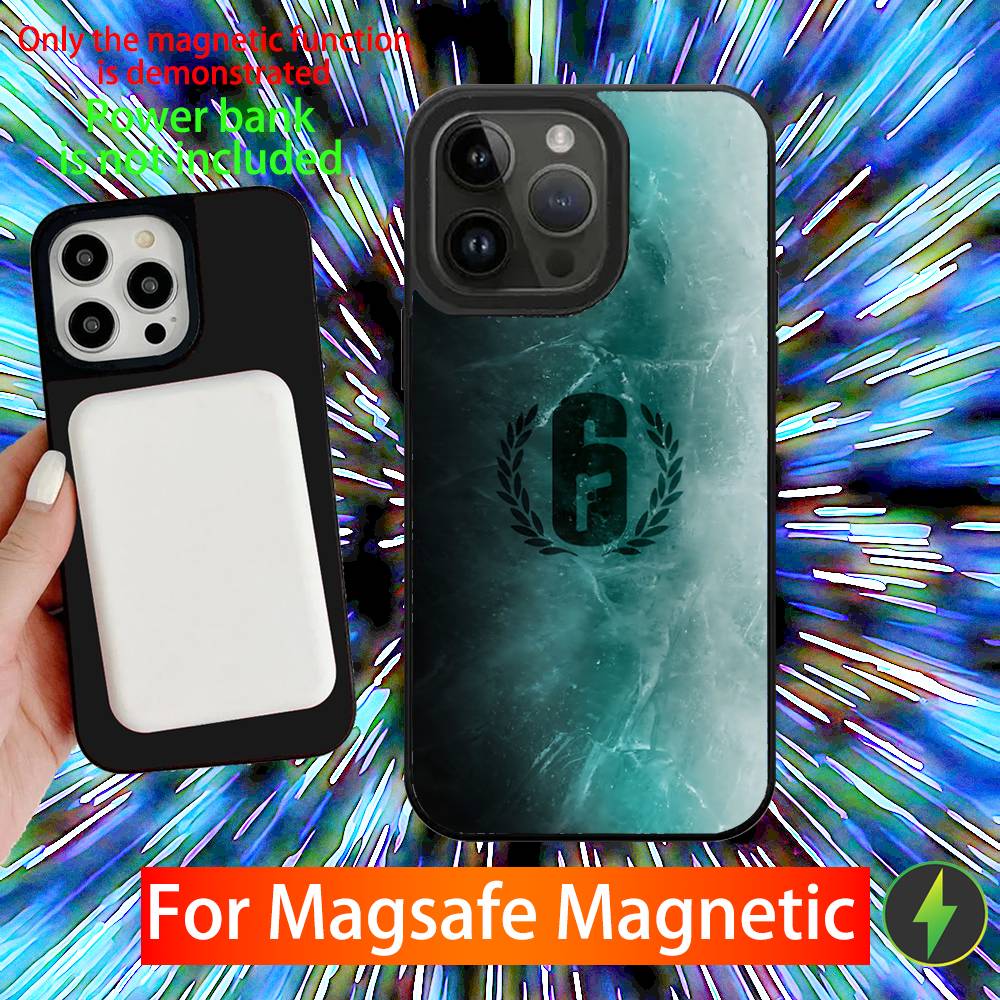 

Ice R6 R-Rainbows Phone Case For iPhone 16,15,14,13,12,11,Pro,Max,Plus,Mini,SE New Magsafe Magnetic Wireless Charging iPhone13