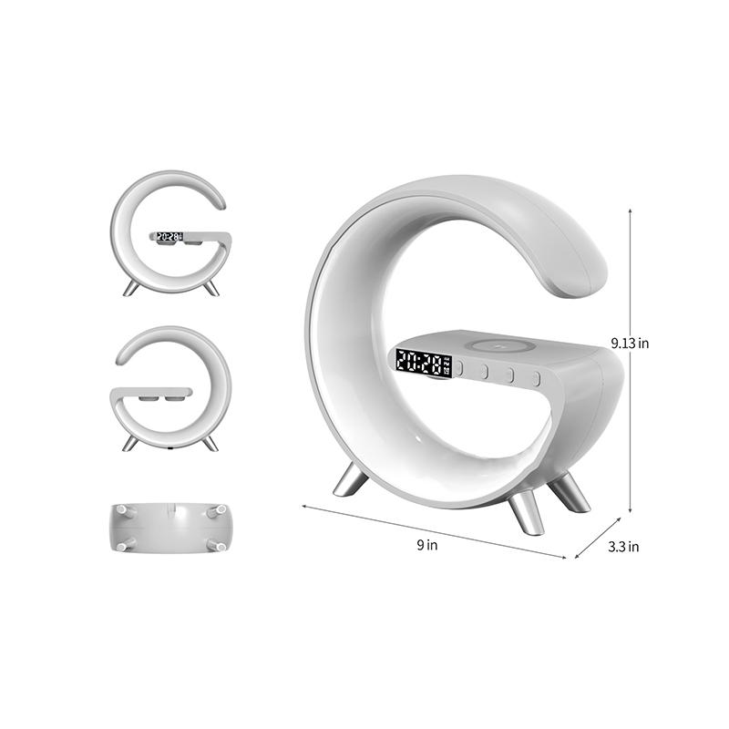 Multifunction Wireless Charger Pad Stand Speaker Tf Rgb Night Light 15W Fast Charging Station For Iphone Samsung Xiaomi Huawei