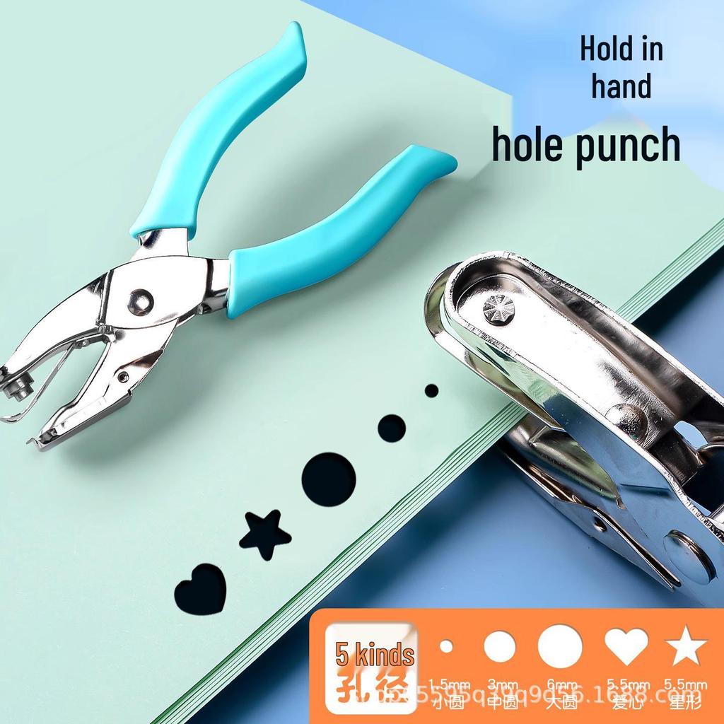 Handheld Heart-Shaped Hole Punch for Paper and Receipts