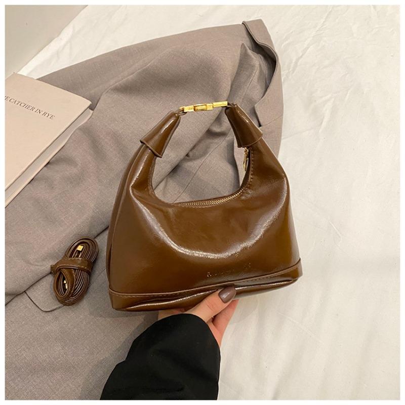 New Solid Color Fashionable Portable Messenger Dumpling Bag Retro Summer Casual Simple Shoulder Messenger Bag