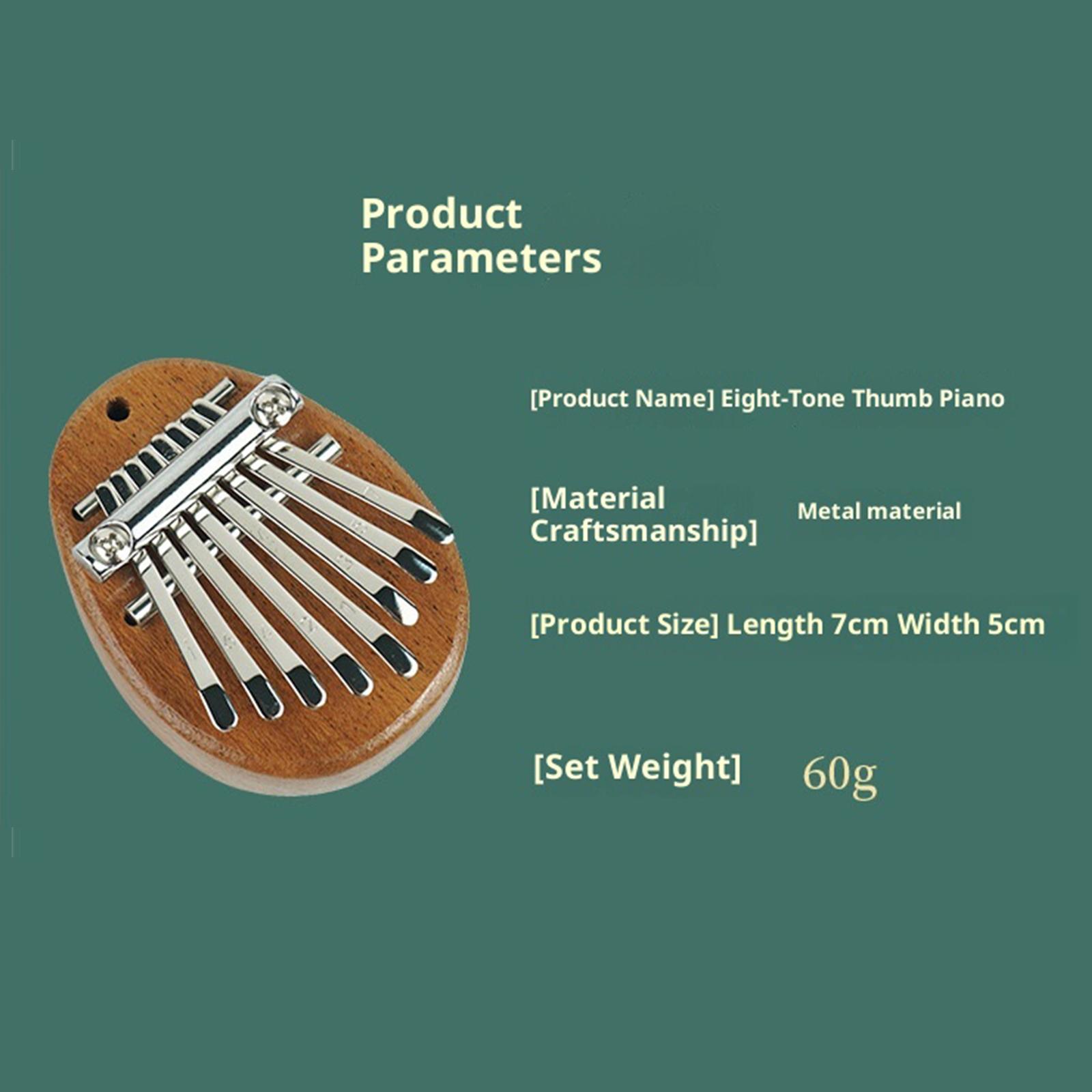 

Thumb Piano 8 Keys Mini Kalimba Exquisite Finger Piano Portable Marimba Musical Instrument 17 Keys Keyboard Wooden Finger Piano