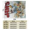 Jaws Shark Wool Blankets 80s Movie Awesome Throw Blanket for Sofa Bedding Lounge 150*125cm Bedspreads