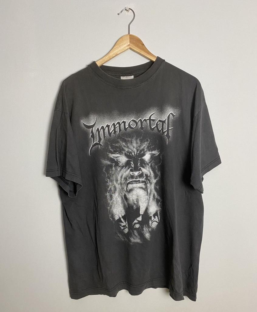 90s Immortal Unholy Forces Of Evil Vintage Thrashed Tee xl black Unisex T-Shirt