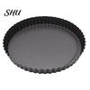 Pizza Tray Easy to Demould High Hardness Wave Edge Design Cake Pan Carbon Steel Round Pastry Baking Home Supplies
