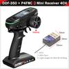 DUMBORC DDF-350 10CH Remote Controller 2.4G 10Channel Transmitter P6F P6DC Gyro Receiver for Drift Car Tank Boat Robot Toy Wltoy