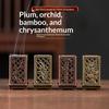 Square Vertical Incense Burner Small Xiangyun Alloy Incense Holder Indoor Aromatherapy Home Ornament Chinese Plum Inense Burners