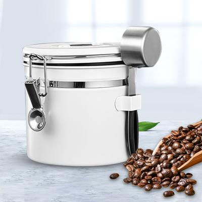 40/50/60 OZ Coffee Storage Container 304 Stainless Steel Coffee Bean Canister Organizer with Scoop Sealed for Flour Cereal Sugar