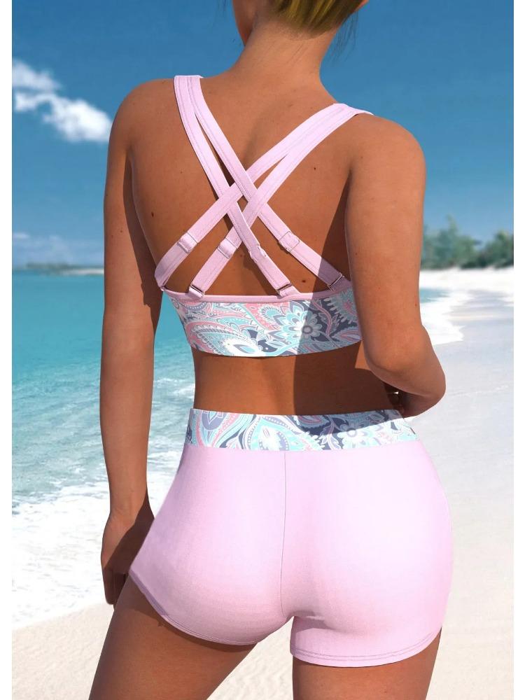 Summer Women's Bikini Sports Swimsuit Two-piece Swimsuit, Fashionable and Sexy Off the Shoulder Swimsuit S-5XL