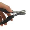 1Pc Black Flat Shape Plier with Small Grooves Pre-Bonded Hair Extension Clamp