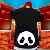 M-8XL Oversized Tshirts Cute Black and White Panda Printed Short Sleeved T-shirt for Men's 2024  New Loose Top