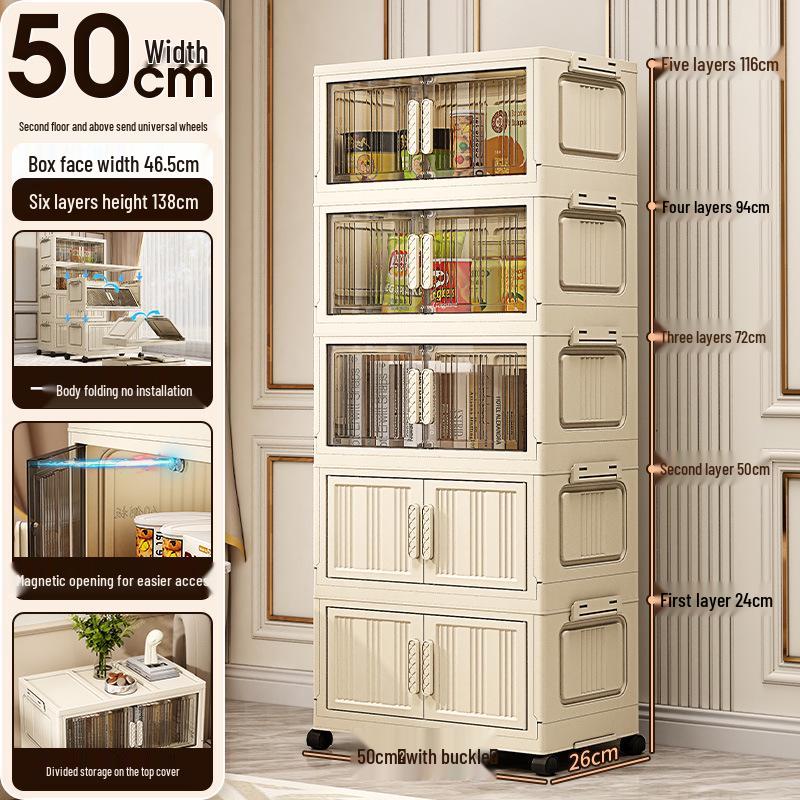 Thickened Foldable Multilayer Plastic Baby Wardrobe and Clothes Storage Cabinet