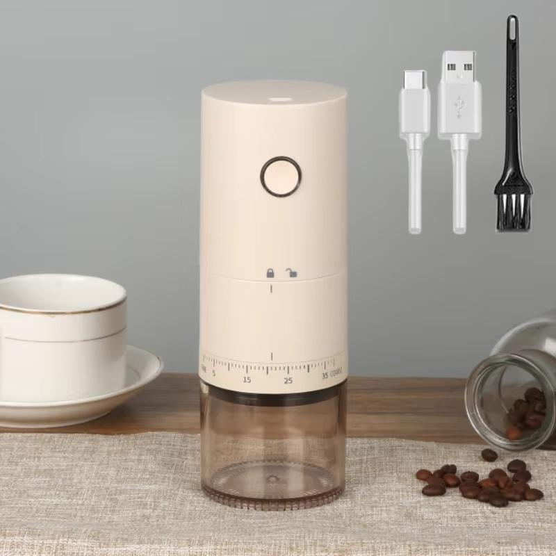 38-Grade Adjustable Electric Coffee Grinder - Ceramic Burr with One-Touch Operation, USB-C Fast Charging & Long-Lasting Battery for Espresso/Pour Over