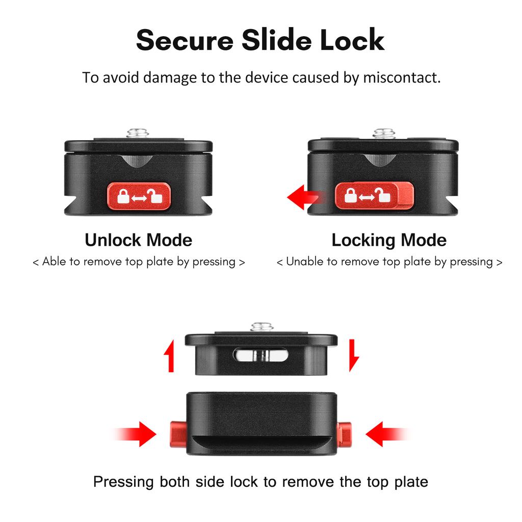 Aluminum Alloy Quick Release Plate Tripod QR Plate Camera Mount Adapter Quick Setup with 1 4 Inch Screw for DSLR Camera