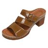 Dicke Damen-Fischmaul-Slipper mit Hohlmuster, modische und lässige Sandalen mit hohem Keilabsatz für Damen, Größe 13, Damen-Sandalen