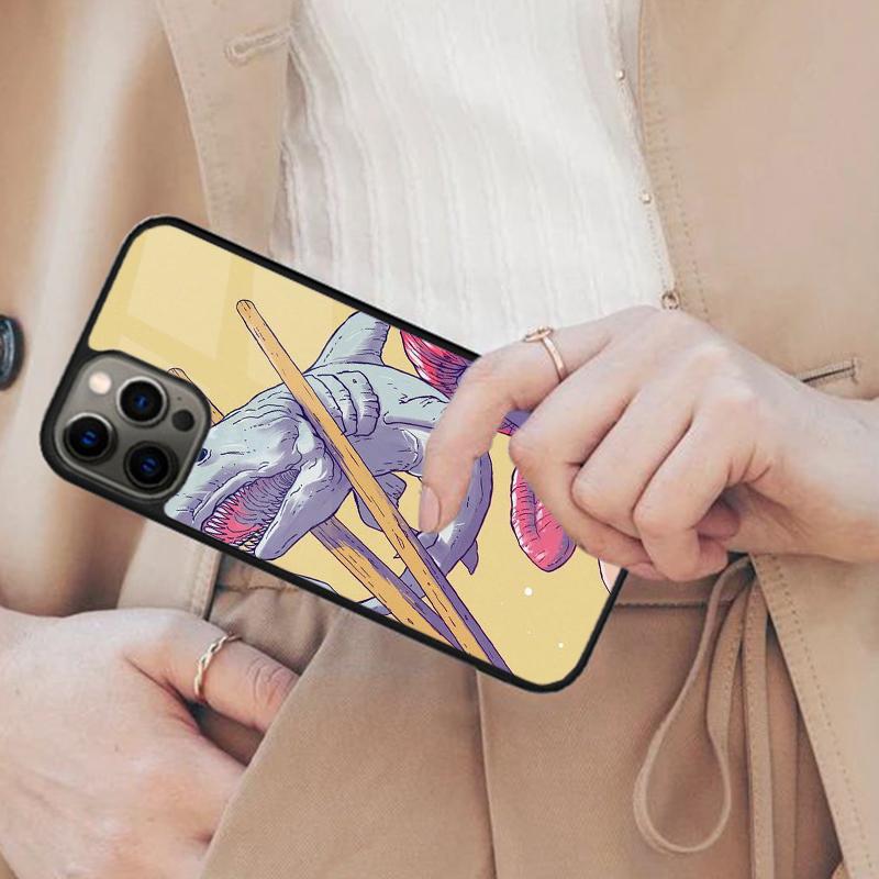 Cartoon Shark Magnetic Phone Case For APPLE iPhone 17 Air 16 14 13 12 Pro Max 15 Plus Wireless Charge With MagSafe Cover