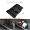 Central Control Storage Box for Hyundai Santa Fe 2024 2025 2026 Water Cup Holder Wireless Charging Pad Car Interior Accessories