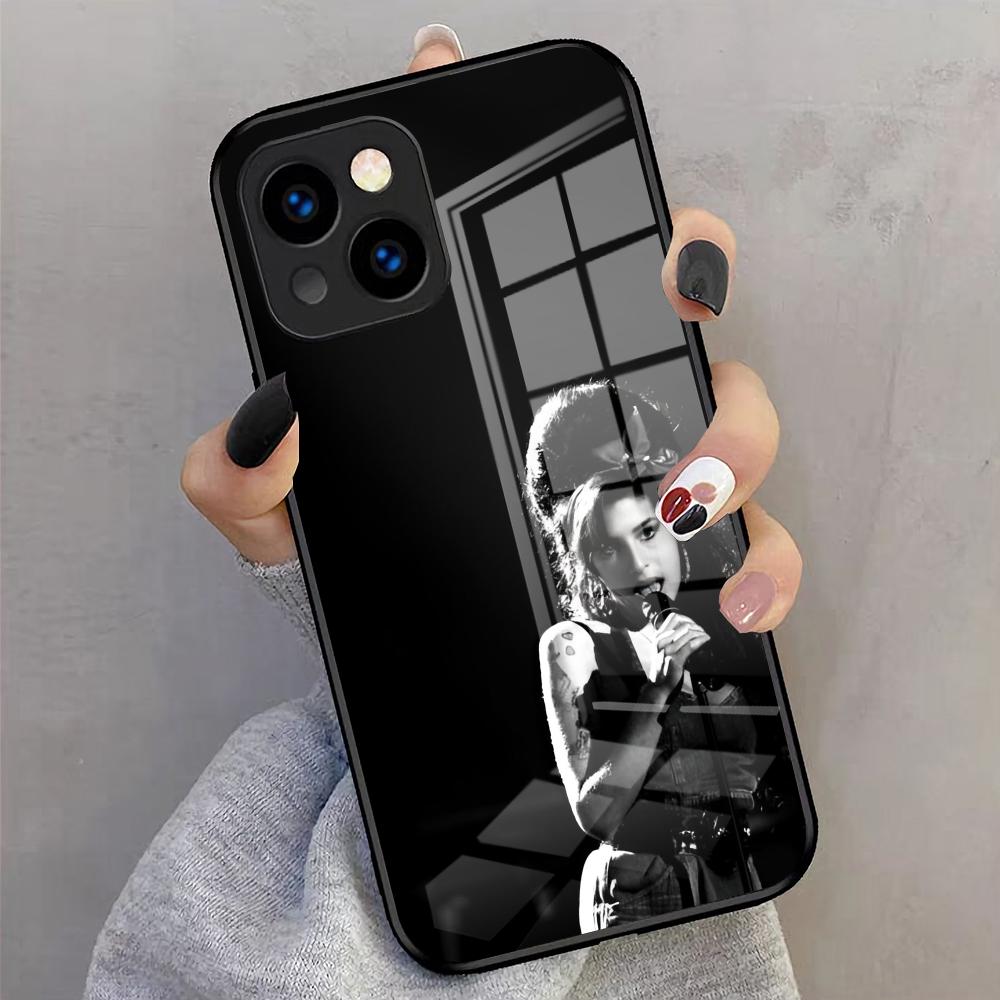 Amy Winehouse Legardary Phone Case For IPhone 17 Pro Max 16 15 14 Pro Max 13 11 X Xs Xr 8 7Plus Glass Cover