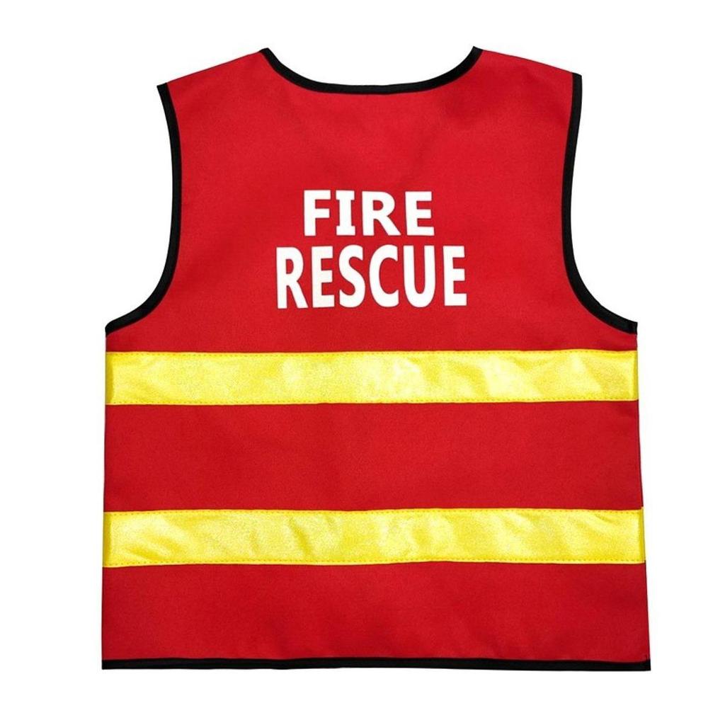 6-piece Children's Firefighter Costume Set, Vest, Party Accessories,
