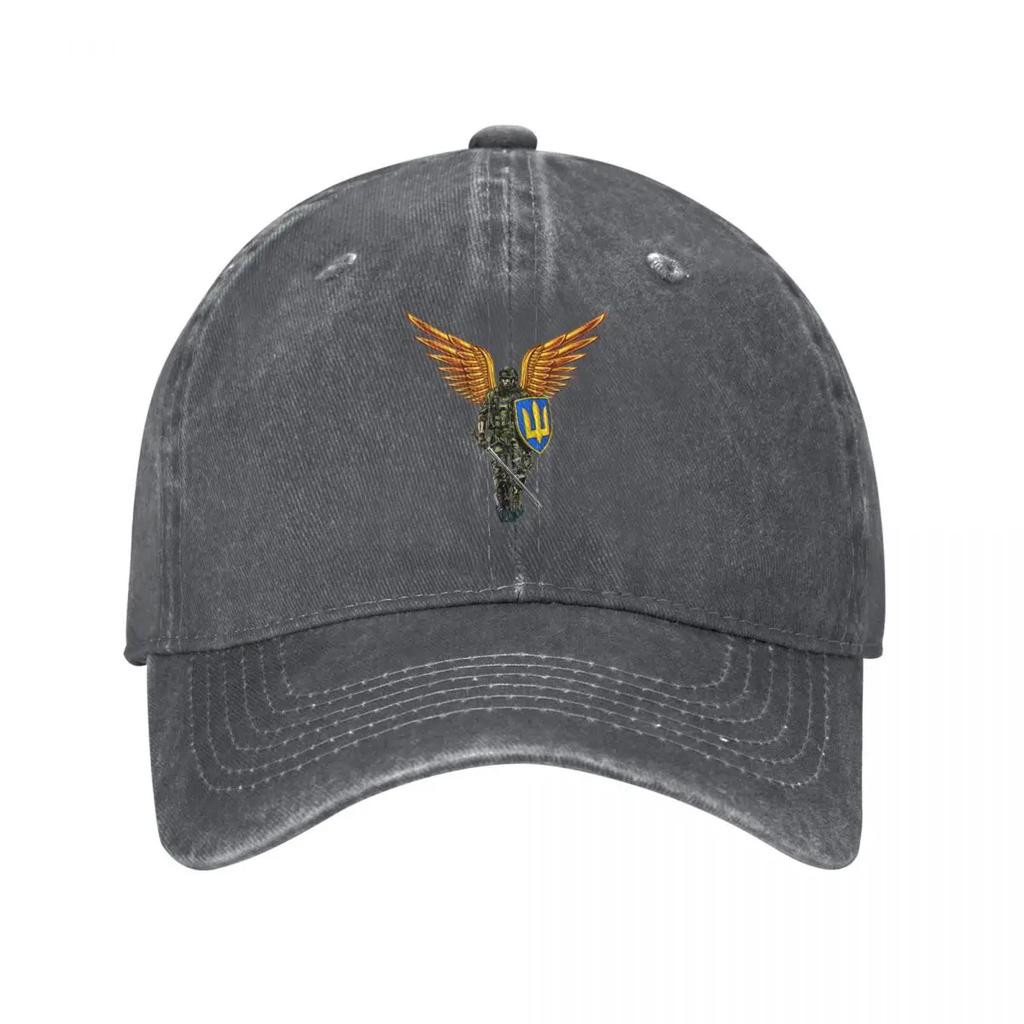 Soldat Ukrainsk Flagga Frimärke Baseballkepsar Vintage Sliten Tvättad Huvudbonad Unisex Justerbar Passform Mössor Keps