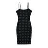 Za2025 Summer New Product Women clothes French style Temperament Waist Hugging Slimming Polka Dot Print Sling Sleeveless Short Dress