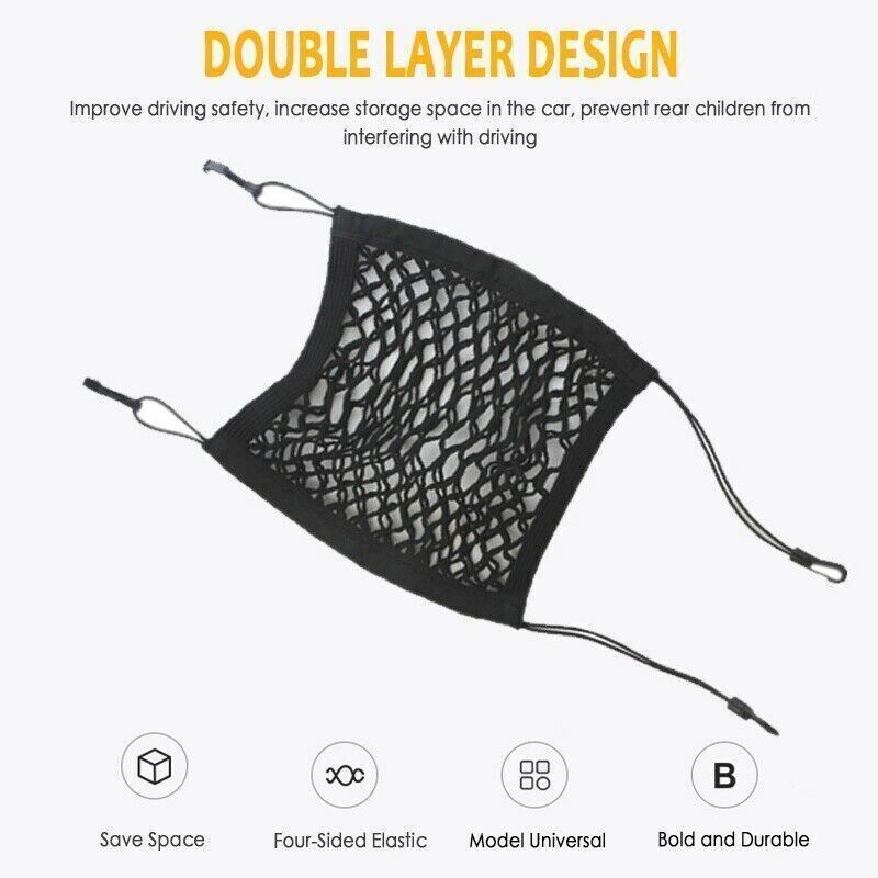 Elastic Mesh Net Bag Between Car Seat Organizer Luggage Storage Holder Pocket