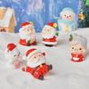 8pcs Miniature Christmas Figurine Set Christmas Decoration Fairy Snowman Santa Claus Miniature Figurines Xmas Gifts DIY Home Decor