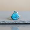 Blue Copper Turquoise Statement Ring, 925 Sterling Silver Jewelry, Handmade Trillion Cut Gemstone Ring