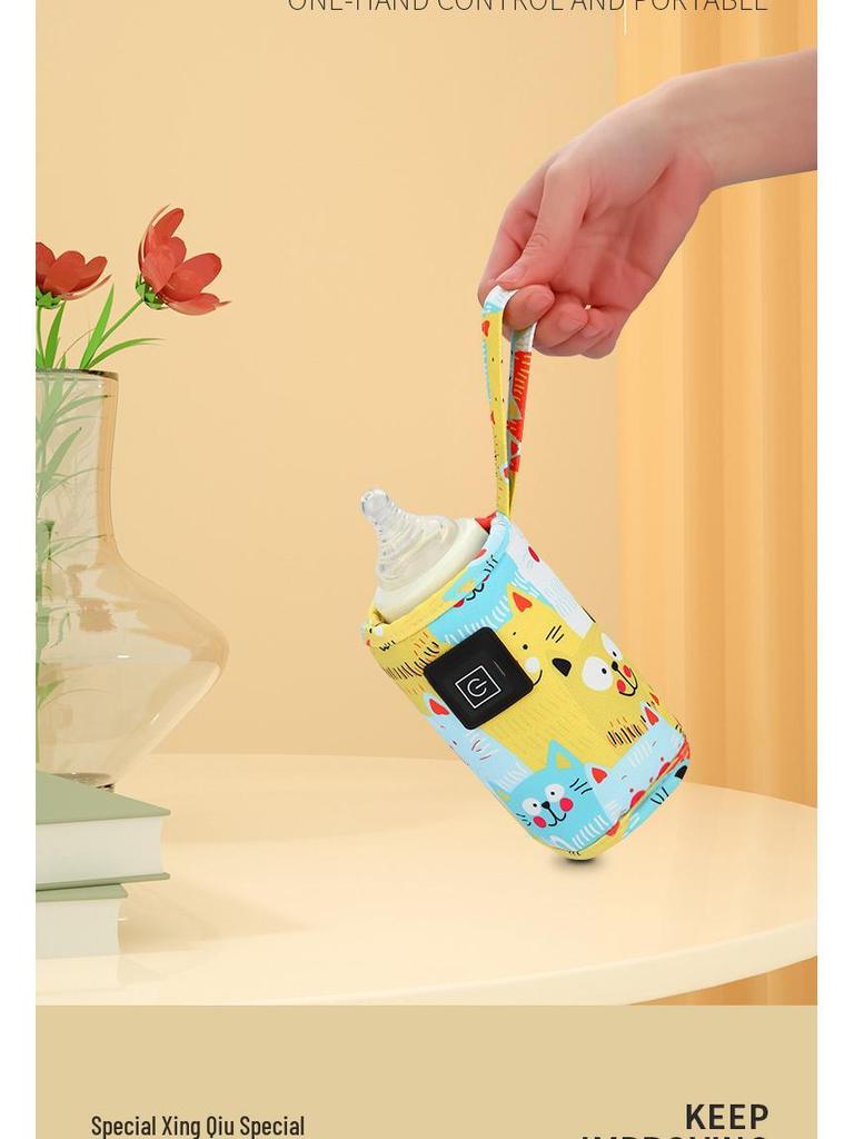 Universeller Cartoon-Milchwärmer: Dreistufige Heizung, Tragbarer isolierter Flaschenüberzug