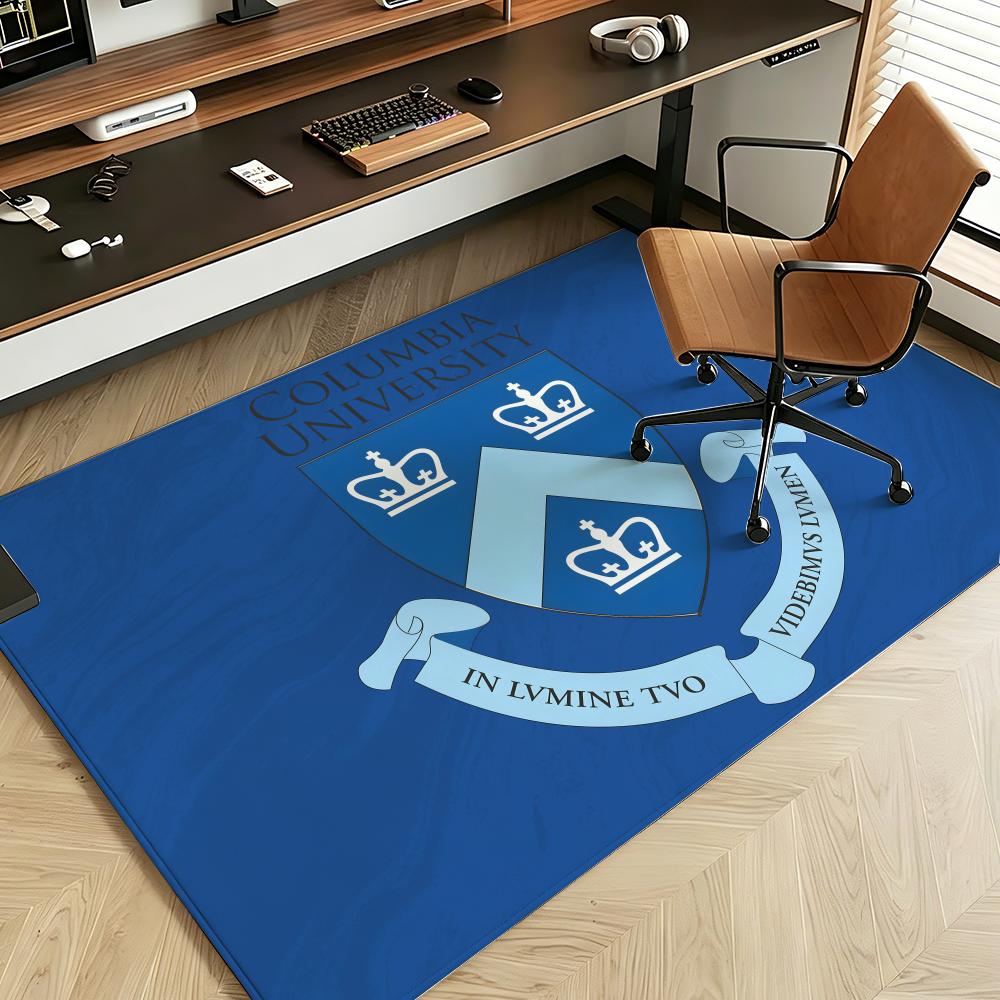 Education C-Columbia U-University Floor Mat Soft Flannel Entrance Door Mat Non Slip Absorbent Bathroom Bedroom Floor Rug