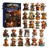 Highland Cow Theme Acrylic Decorative 2026 Calendar Advent Christmas Collection 2D Flat Pendants Ornaments 24 Days Countdown Gift for
