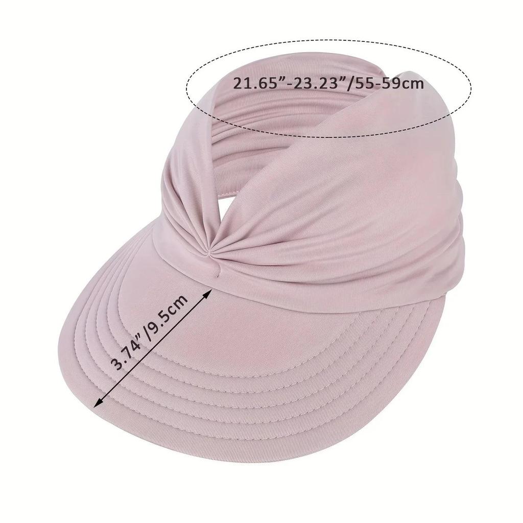 2023 Women Sun Visor Empty Top Hat Wide Brim Summer UV Protection Beach Sport Cap Easy To Carry Travel Caps Fashion Beach Summer
