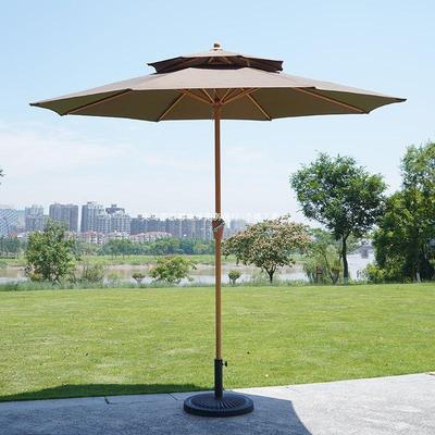 Large Outdoor Folding Patio Sunshade Umbrella for Beach, Stall, or Security Booth