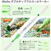 Ohuhu Marker Pen Brush Type 48 Color Beginner Brush/Bold Illustration Marker Triangular Shaft Ble...