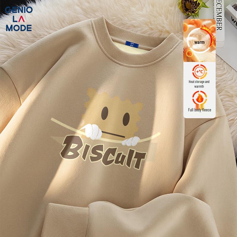 GENIOLAMODE Men's Winter Fleece-Lined Graphic Sweatshirt