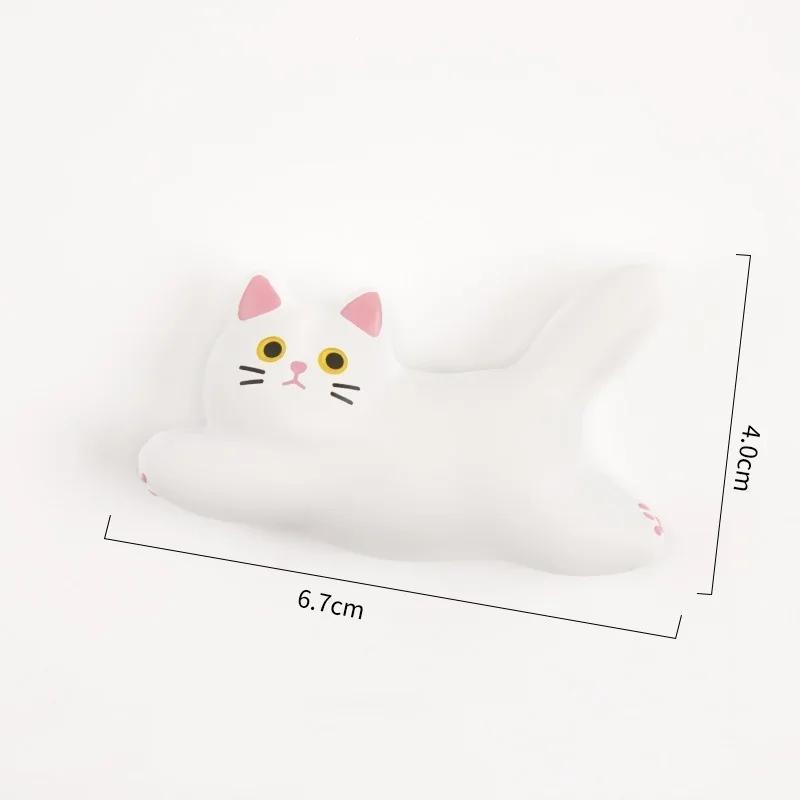 Cute Cat Refrigerator Magnets Sticker Creative Resin Cartoon 3D Cat Fridge Sticker Fridge Magnets Home Kitchen Decoration Gifts