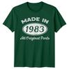 Made In 1983 Unisexs T Shirt 43rd Birthday Gift Vintage fortythree