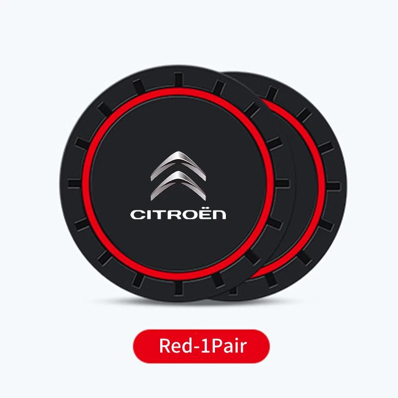 Car Silicone Coaster Anti-slip Water Cup Drink Mat For Citroen C4 C3 C5 C1 C2 Berlingo Celysee Cactus Picasso Aircross Saxo