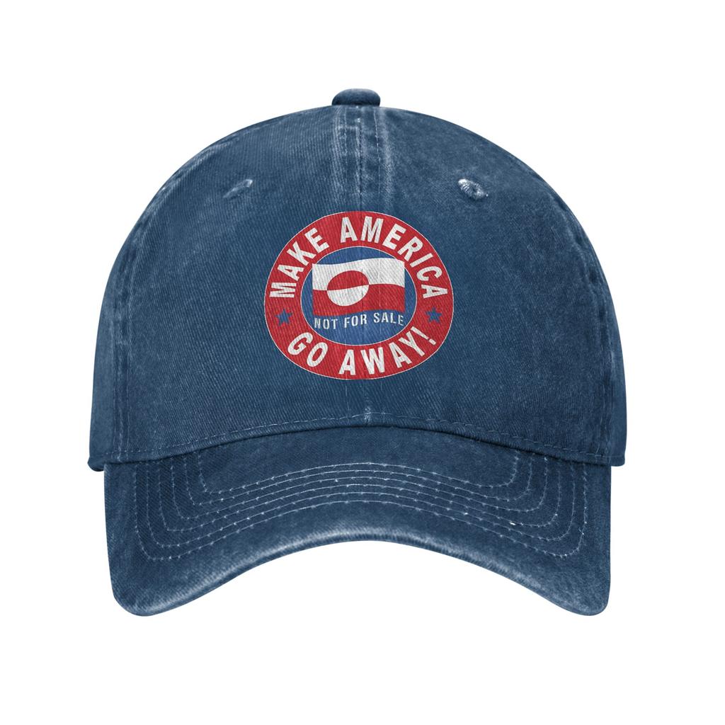 Make America Go Away Greenland Baseball Cap Sun Hiking Fishing Hot Sale Washed Trucker Hat Unisex Adult Casual Design Baseball Caps