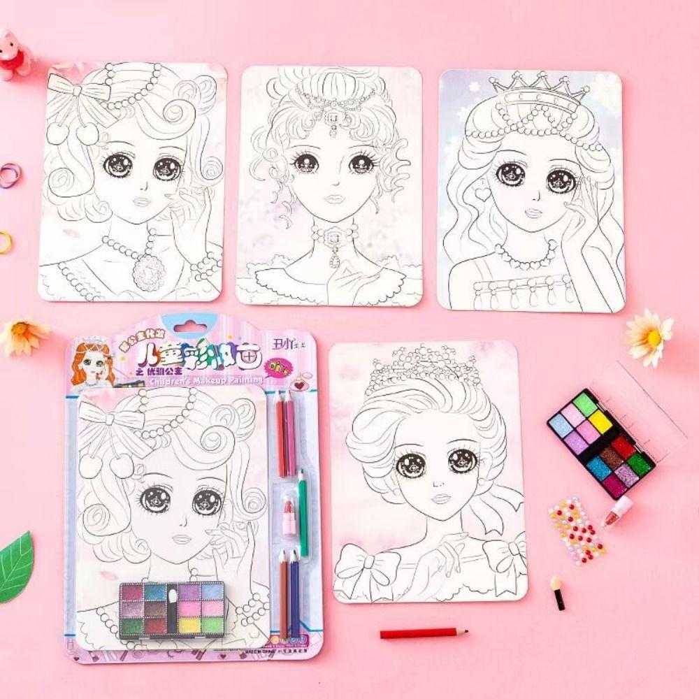 Makeup Toys Doodle Cosmetic Toys Makeup Painting Set DIY Graffiti Drawing Toys Makeup Painting Toy