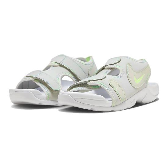 Nike Sunray Adjust 6 Soft Comfortable Non-Slip Breathable Sandals Kids Sandals Gray White Green FN4874-001