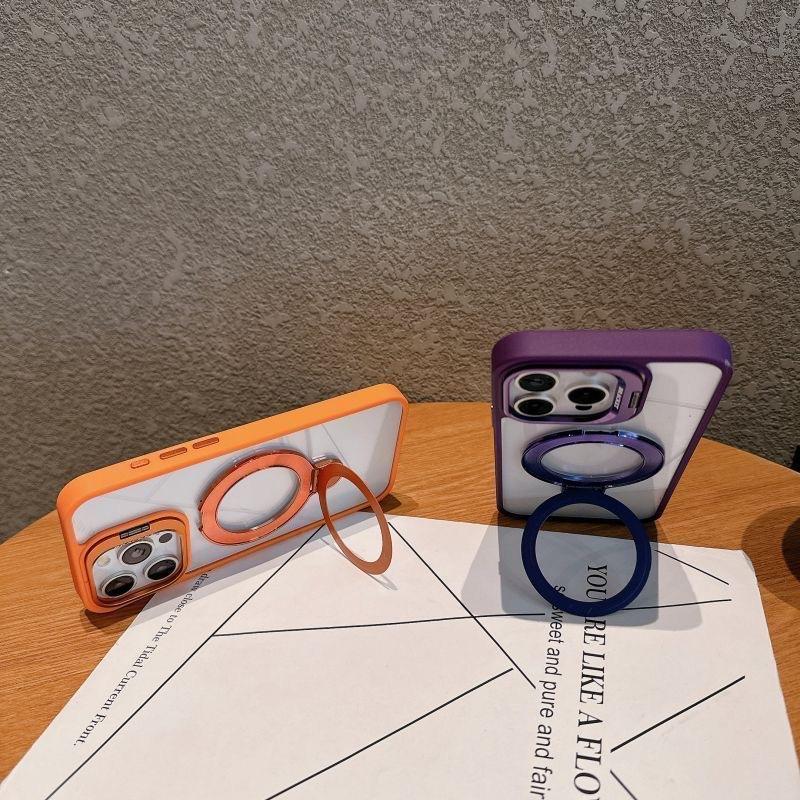 iPhone17promax magnetic lens cover double bracket mobile phone case for Apple 16 with lens film anti-drop 15